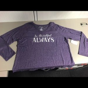 MAKE OFFER SOMOMA PURPLE XXL BE THANKFUL ALWAYS SUPER SOFT V NECK LIGHT SWEATER